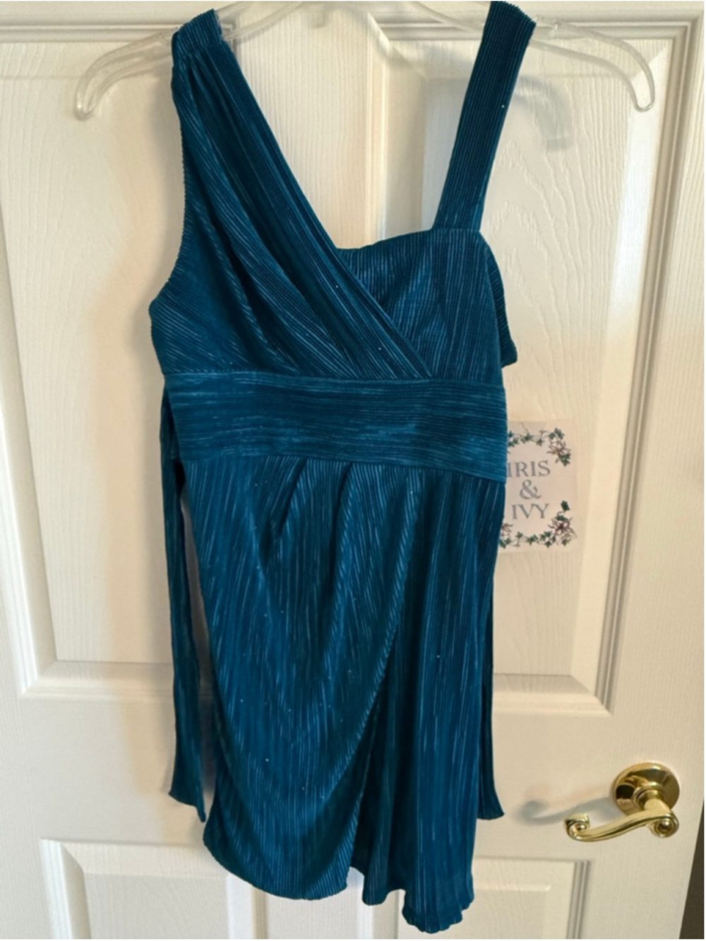 NWTs IRIS & IVY
Kids' Metallic Party Dress size 12 Teal
